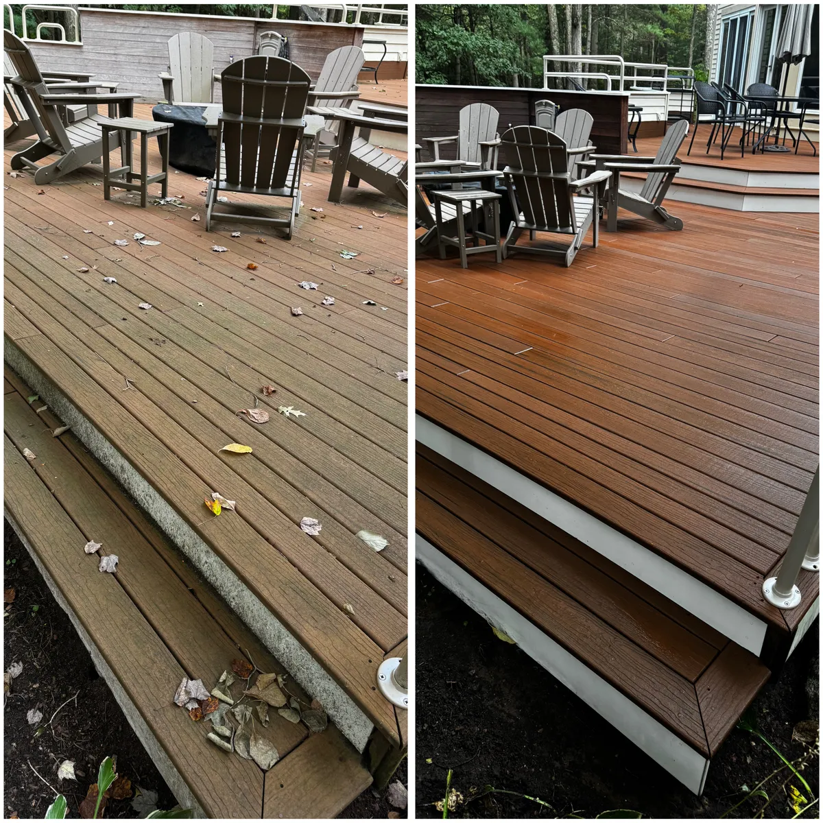deck clean before after